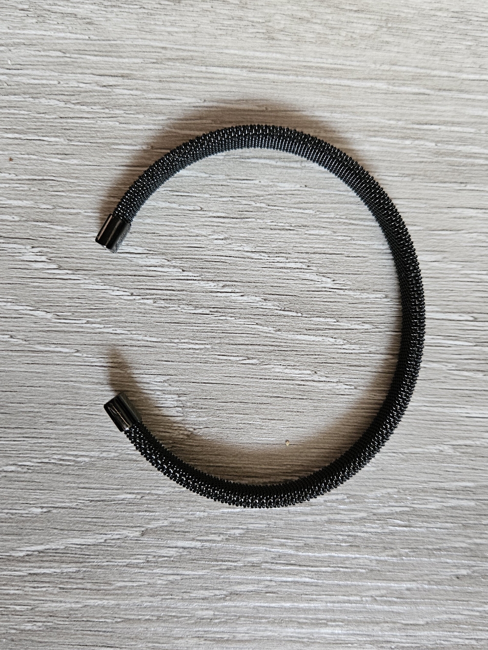 Source Unknown Black Mesh Cuff Bracelet